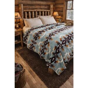 Pendleton Cozy Sherpa Blanket Throw King Size